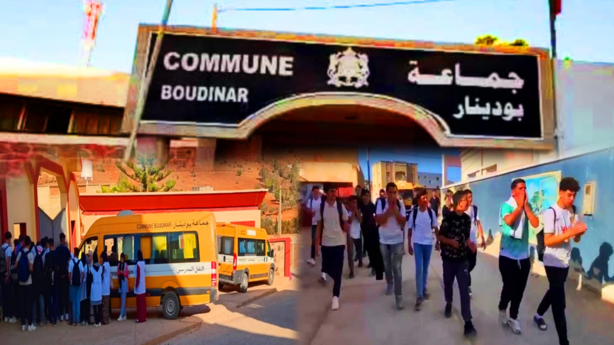 تلاميذ-دوار-إشنوان-يحتجون-على-أوضاع-النقل-المدرسي-الكارثية-بجماعة-بودينار.-ومطالب-فورية-بتدخل-عامل-الإقليم