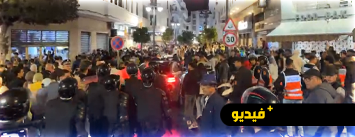 طنجة.-استمرار-الاحتجاجات-لوقت-متأخر-وسط-تدخلات-أمنية