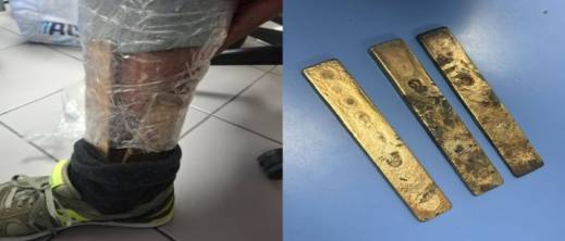 الجمارك-تفشل-خطة-تهريب-ذهب-داخل-جوارب-سائق-قادم-من-ألمانيا