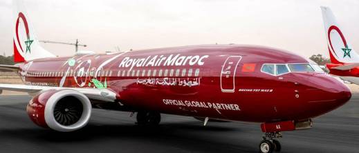 طائرة-مغربية-تزينت-بالألوان-الإفريقية-استعدادا-للعرس-القاري