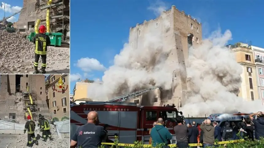 لحظة-انهيار-برج-تاريخي-من-العصور-الوسطى-في-إيطاليا…-فيديو