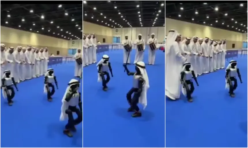 سابقة.-فرقة-موسيقية-إماراتية-توظف-روبوتات-لآداء-رقصة-تراثية-(فيديو)