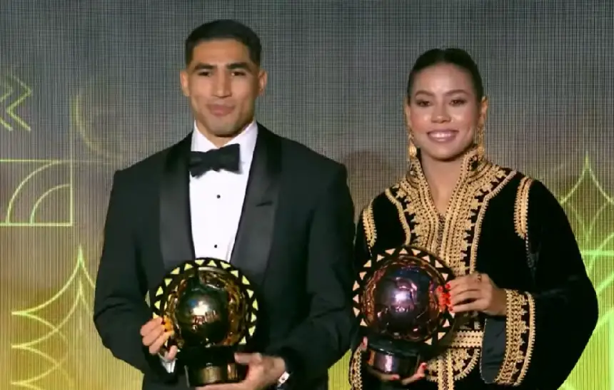 سيطرة-مغربية.أشرف-حكيمي-وغزلان-الشباك-يتوجان-بالكرة-الذهبية-في-جوائز-الكاف-2025