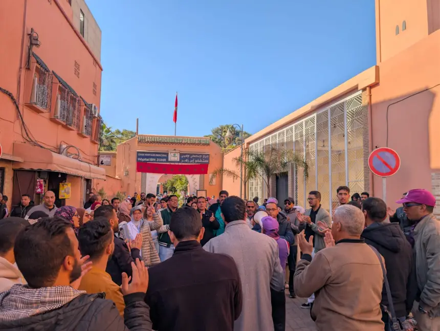 أزيد-من-200-موظف-اعتصموا-اليوم-بمستشفى-ابن-زهر-بمراكش