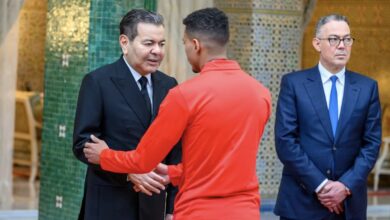 بتعليمات-سامية-من-جلالة-الملك،-صاحب-السمو-الملكي-الأمير-مولاي-رشيد-يستقبل-أعضاء-المنتخب-الوطني-لكرة-القدم-الذي-بلغ-المباراة-النهائية-لكأس-أمم-إفريقيا-المغرب-2025