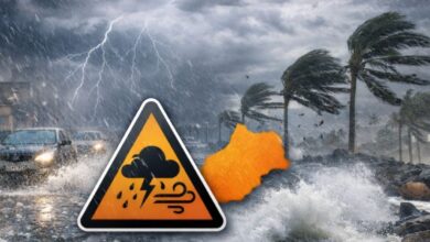 نشرة-إنذارية.تساقطات-رعدية-ورياح-قوية-تضرب-الناظور-والحسيمة-ومناطق-أخرى