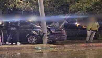 الناظور.-حادثة-سير-ليلية-قرب-قاعة-أفراح-الوحدة-تخلف-خسائر-مادية-جسيمة