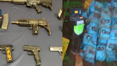 الشرطة-الإسبانية-تحجز-19-بندقية-كلاشينكوف-وأكثر-من-طن-من-الكوكايين-في-عملية-أمنية-كبرى