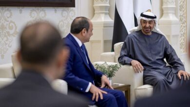 الرئيس-الإماراتي-ونظيره-المصري-يبحثان-علاقات-التعاون-والتطورات-الإقليمية