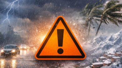 نشرة-إنذارية.رياح-قوية-وزخات-رعدية-وثلوج-تغطي-المغرب