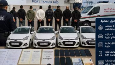 تفكيك-شبكة-لتهريب-السيارات-من-طنجة-إلى-إسبانيا-وتوقيف-8-أشخاص