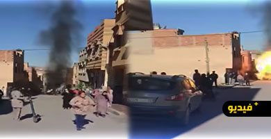 وجدة.-انفجار-قوي-لسيارة-تستعمل-“الغاز”-في-التنقل