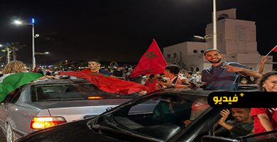 احتفالات-صاخبة-بالناظور-عقب-اقتراب-المغرب-من-ثمن-نهائي-كأس-العالم